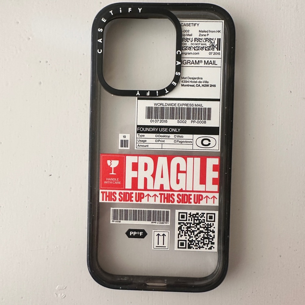 Casetify Black iPhone 13 Pro Max or iPhone 14 Pro Max

CASETiFY “Fragile"